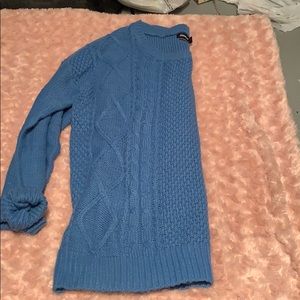 Blue thick sweater